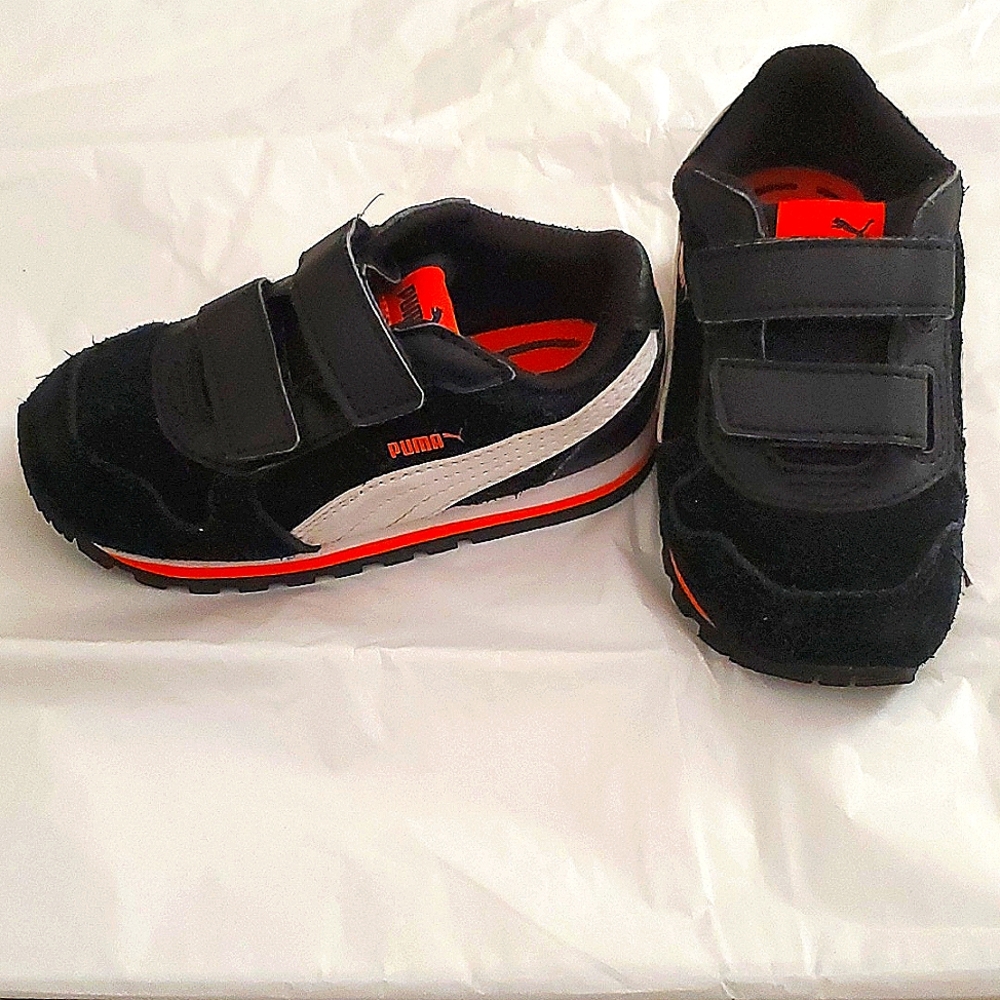 Toddler Puma ST Runner SD V Black, White & Orange
